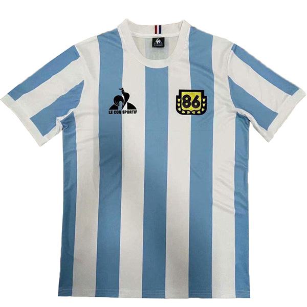 Argentina Retro Home Soccer Jersey 86 Manadona Commemorative Edition Shirt 1986